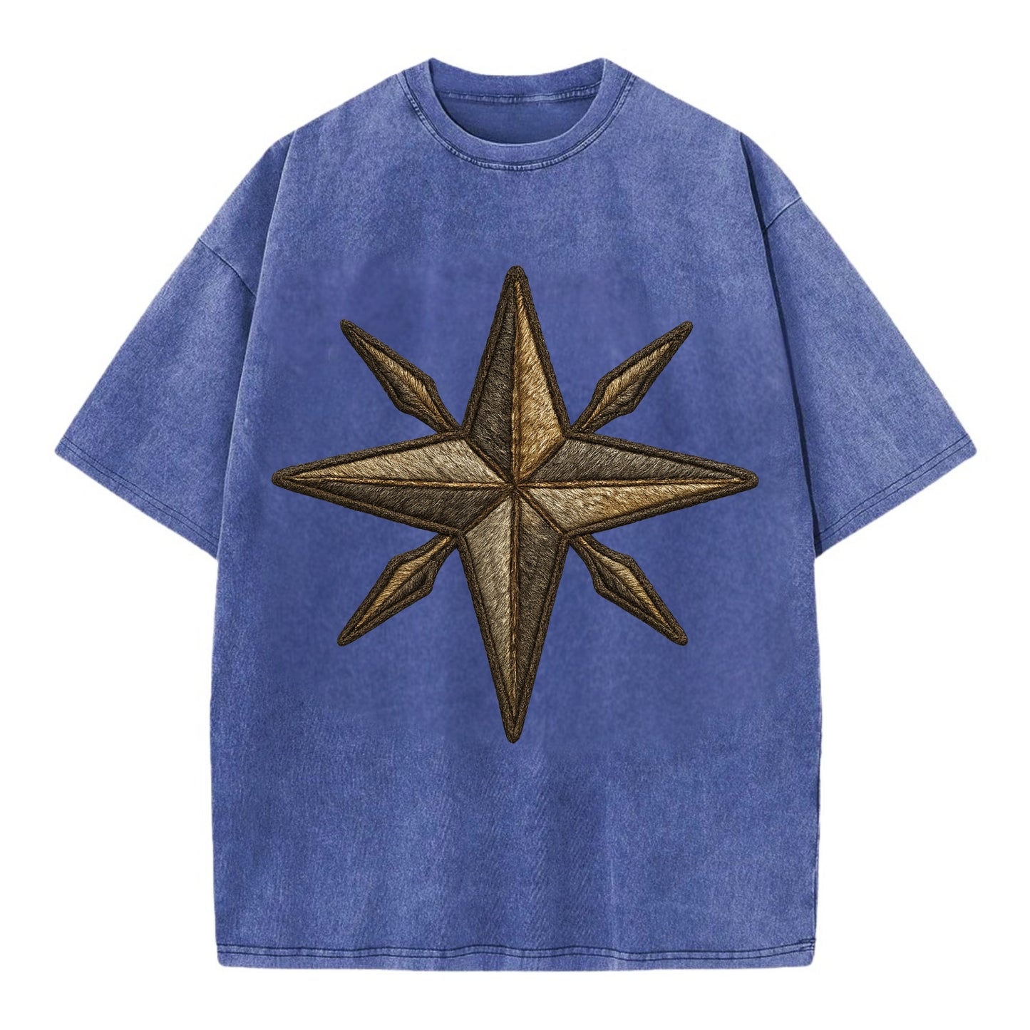 Nautical Star  - Vintage T-shirt - Blue