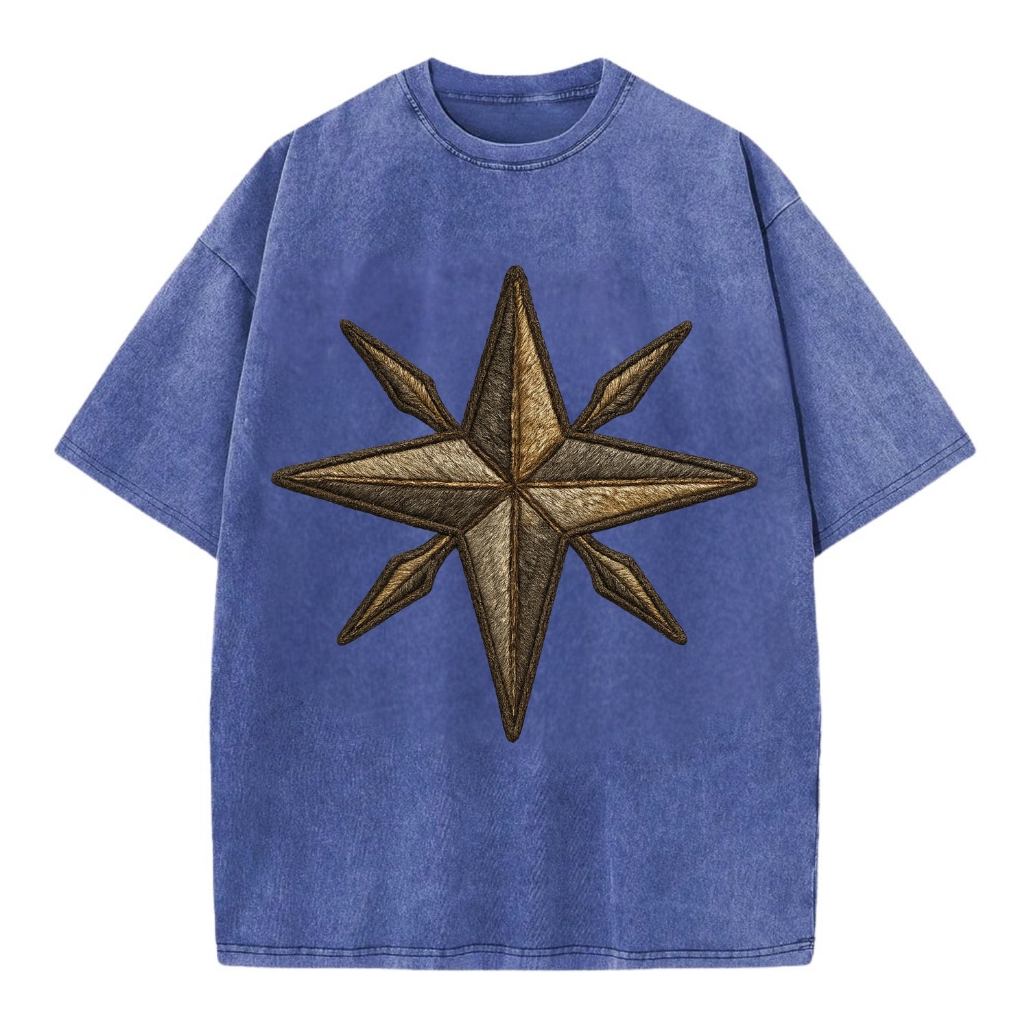 Nautical Star  - Vintage T-shirt - Blue