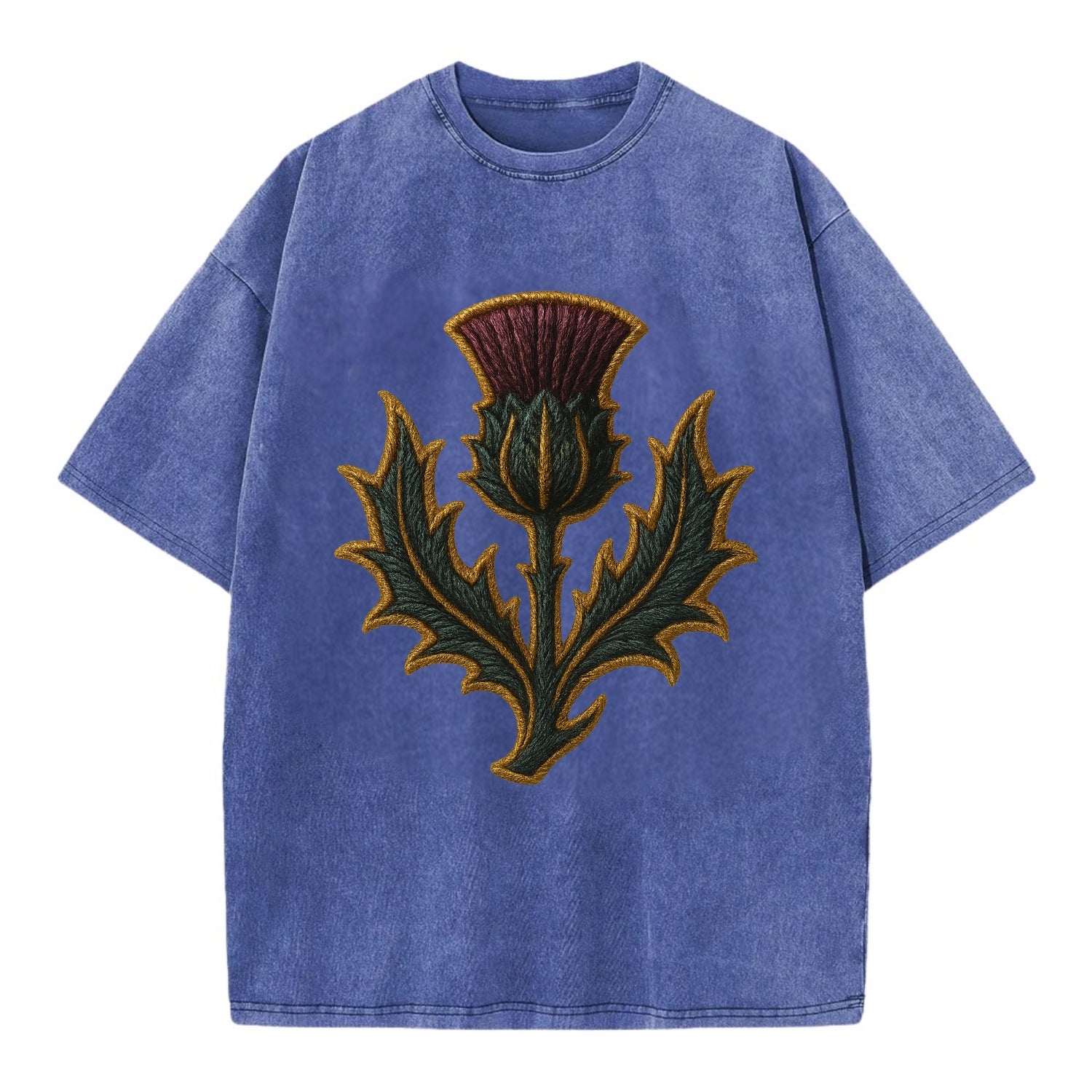 Scottish Thistle  - Vintage T-shirt - Blue