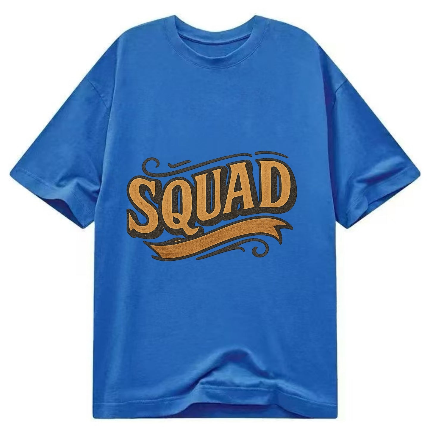 Bold typography design - "SQUAD" - your crew, your people - Classic T-shirt - Blue