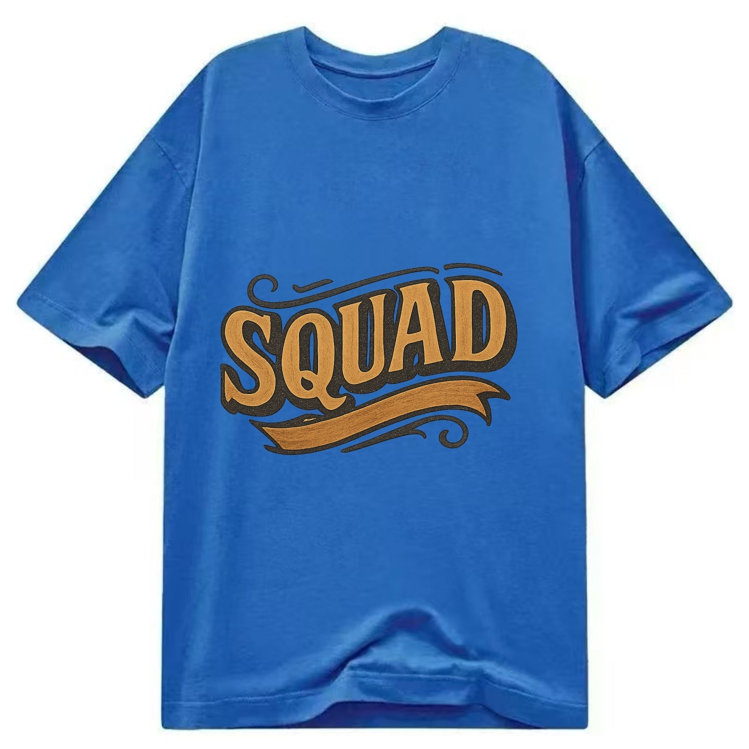 Bold typography design - "SQUAD" - your crew, your people - Classic T-shirt - Blue