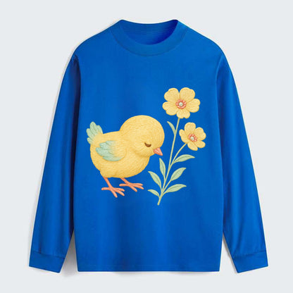 Yellow Chick - Classic Long Sleeve Shirt - Blue
