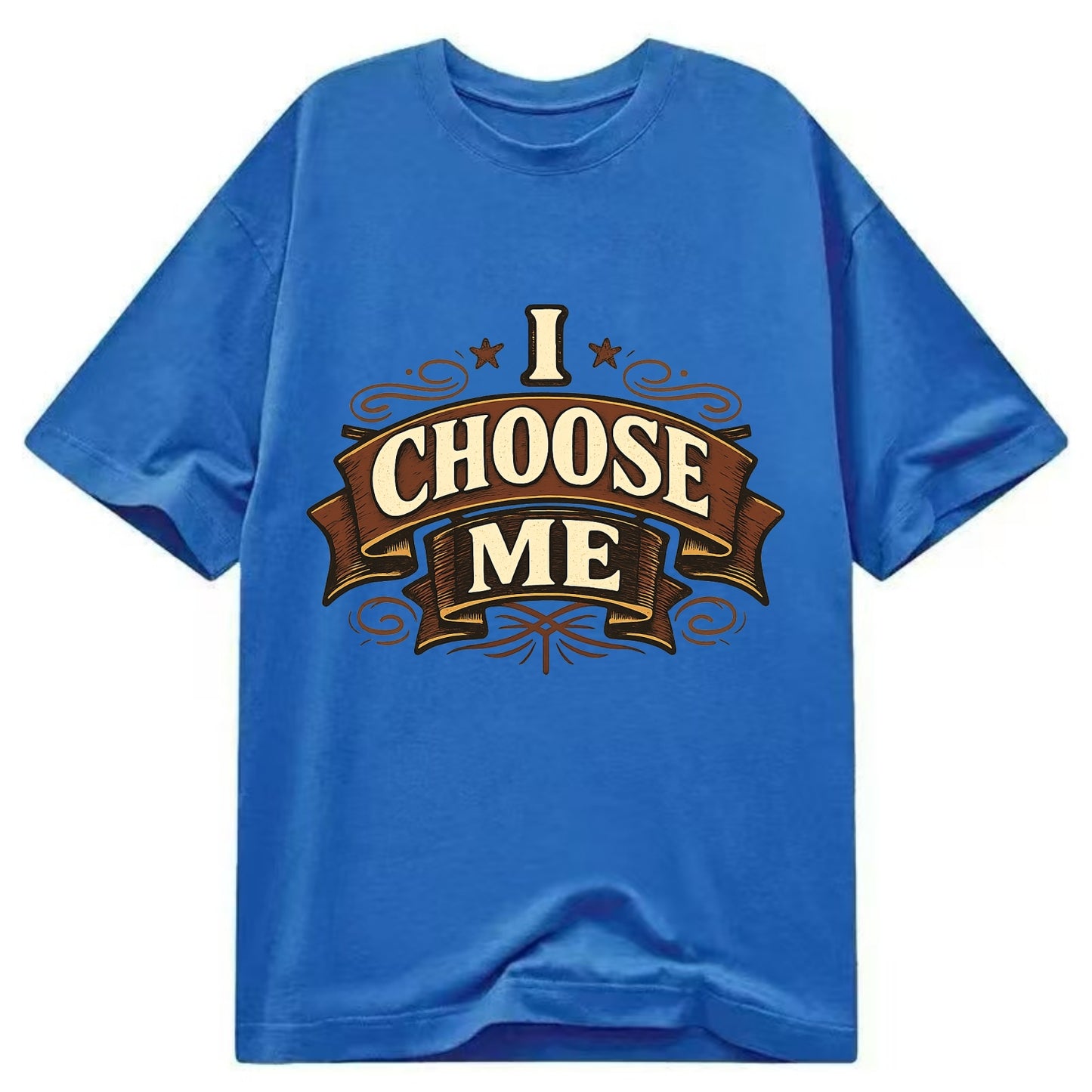 Bold typography design - "I CHOOSE ME" - self-priority, self-selection - Classic T-shirt - Blue