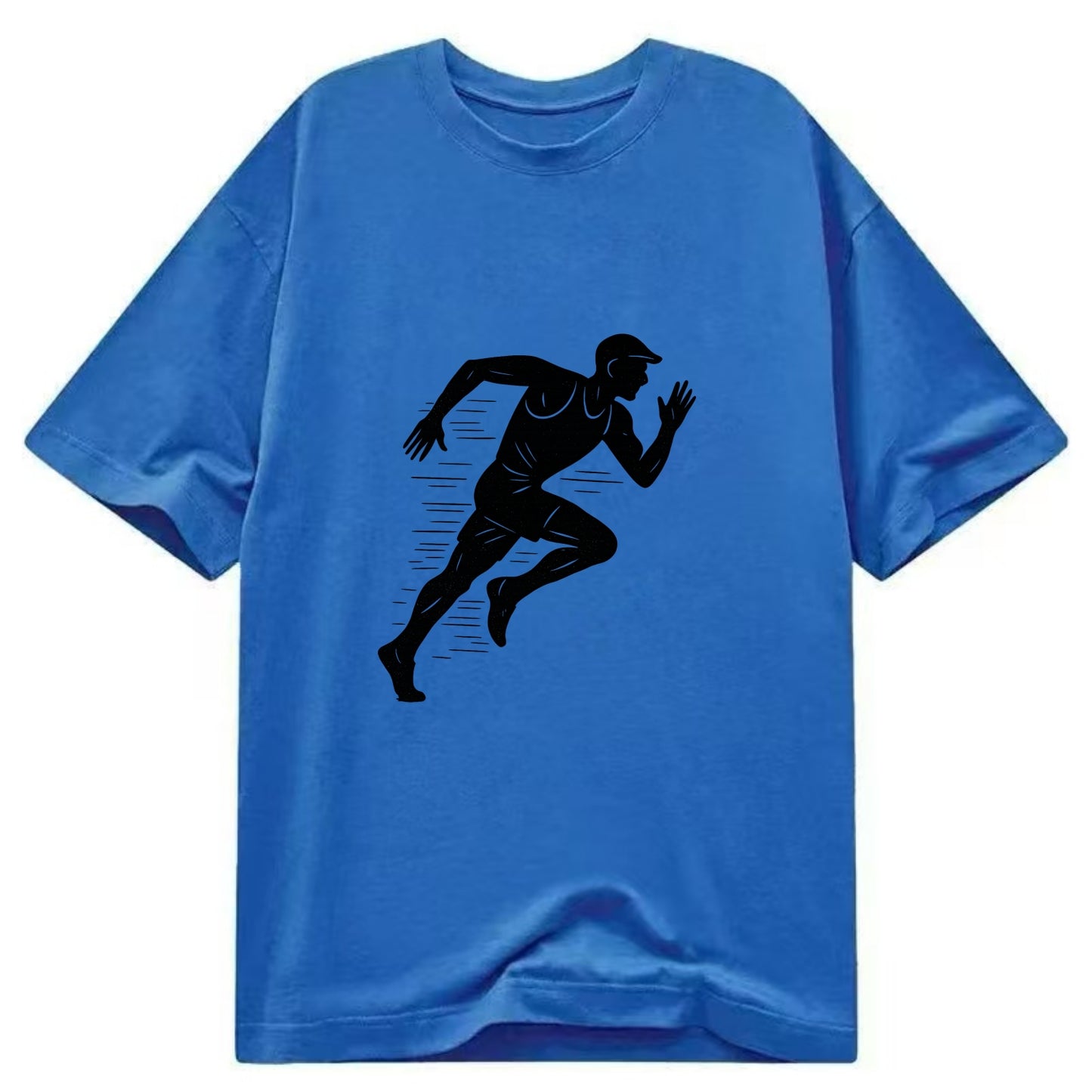 Runner in full stride sprinting - Classic T-shirt - Blue