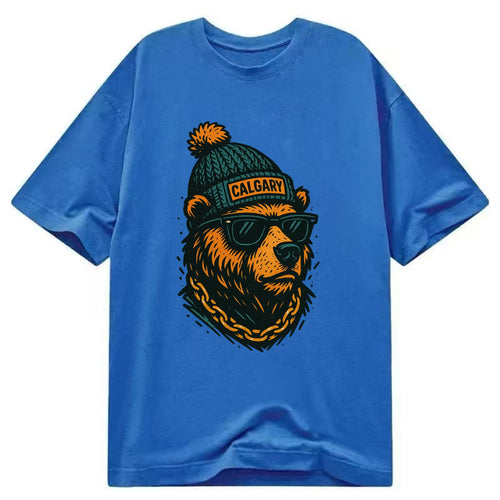 Calgary Grizzly Bear wearing Calgary bea - Classic T-shirt
