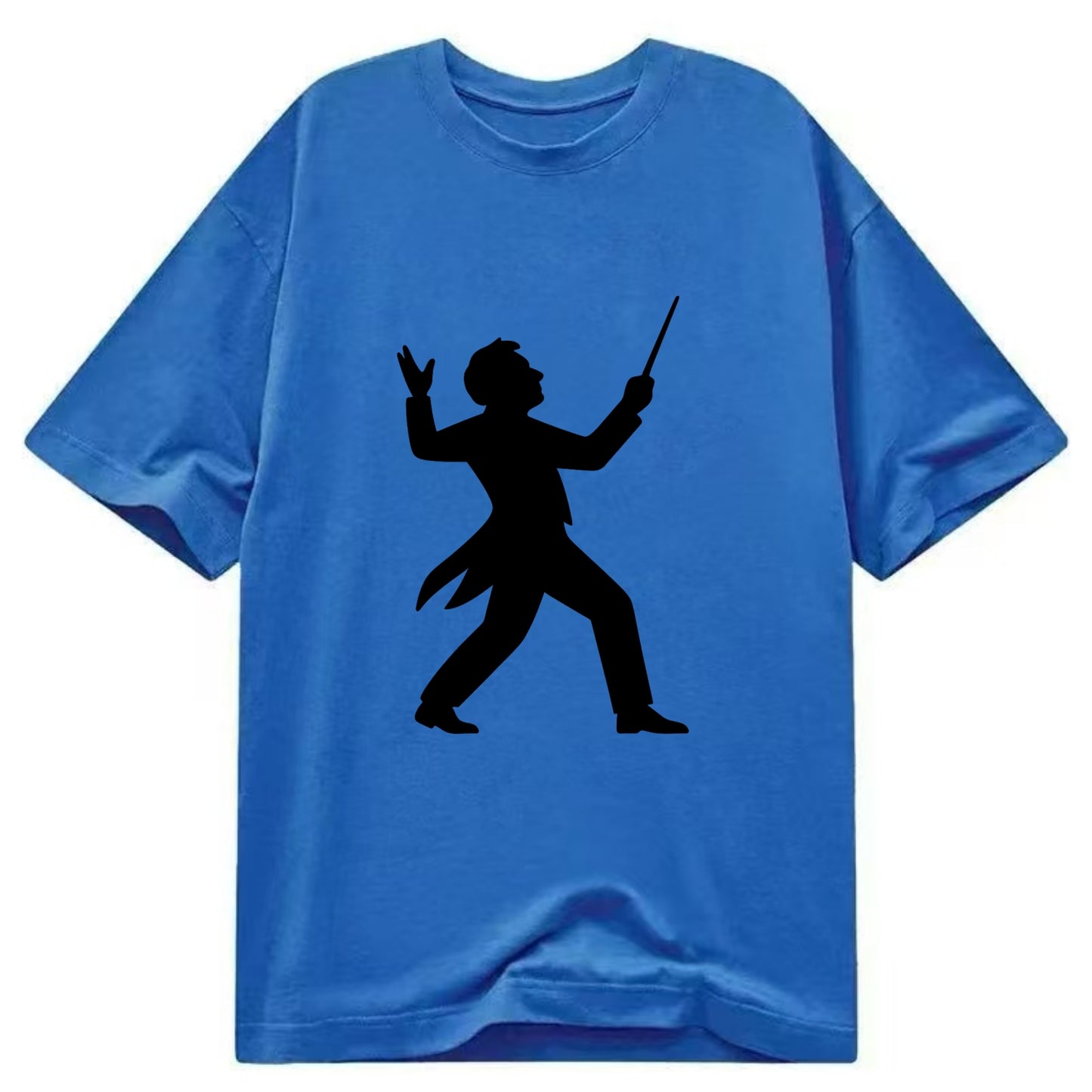 Conductor leading orchestra passionately - Classic T-shirt - Blue