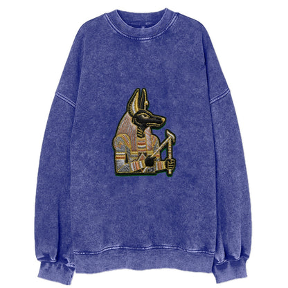 Anubis - Vintage Sweatshirt - Blue
