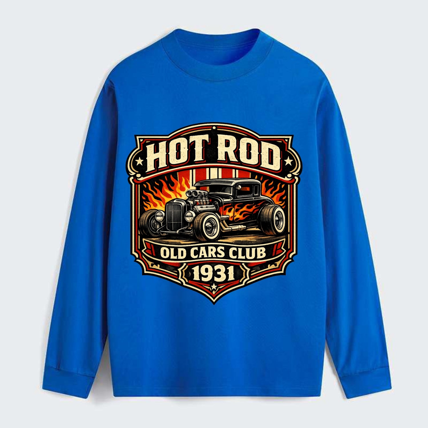 Hot Rod Club 1931 - Classic Long Sleeve Shirt - Blue
