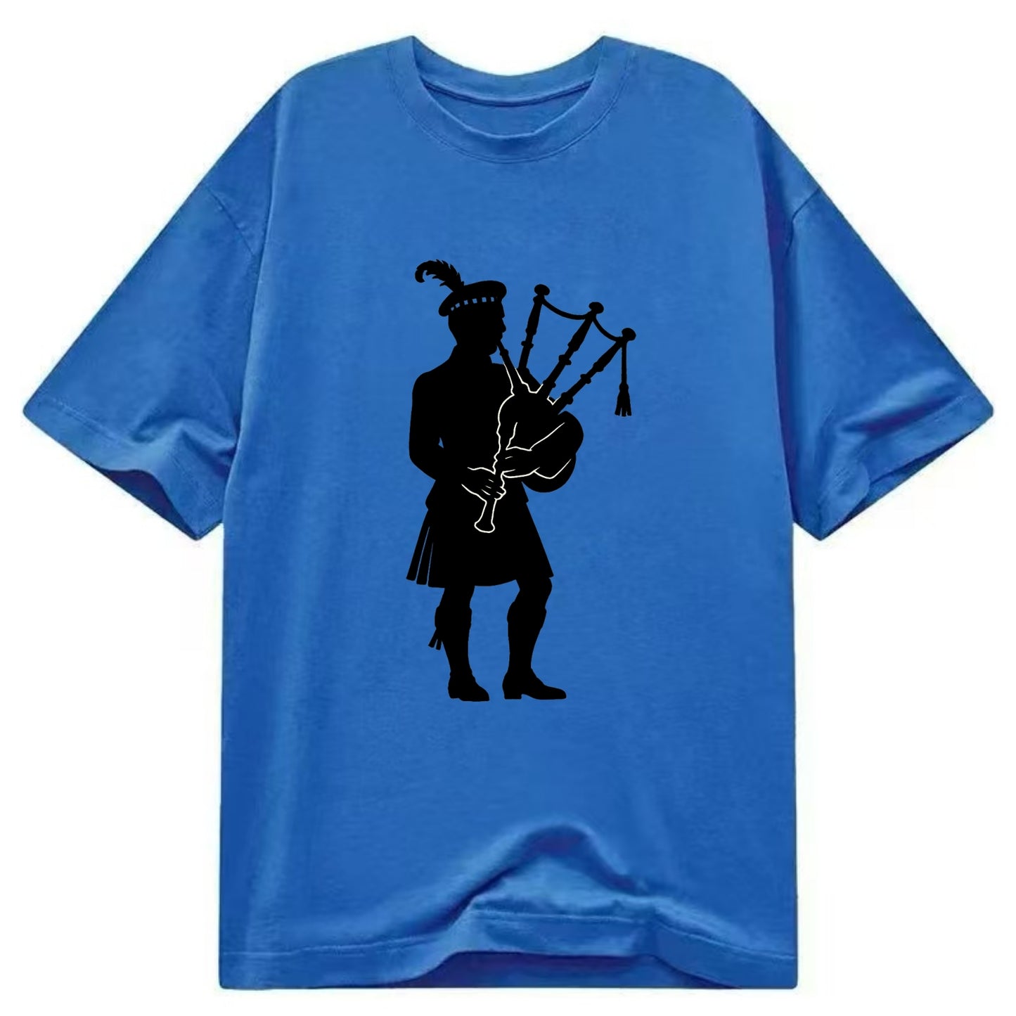 Bagpiper in traditional stance - Classic T-shirt - Blue