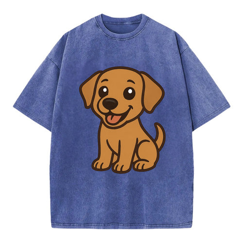 Labrador - Happy panting expression - Vintage T-shirt