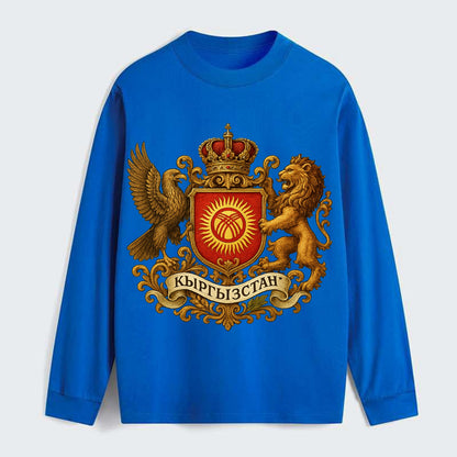 Kyrgyzstan Tunduk Emblem - Classic Long Sleeve Shirt - Blue