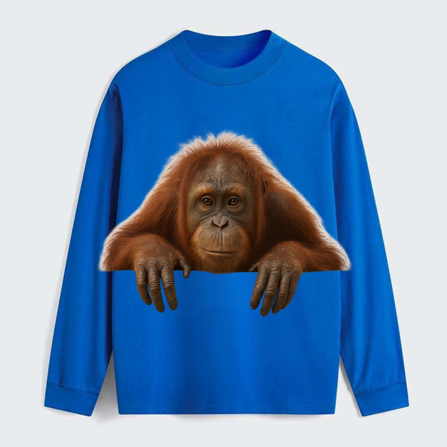 Orangutan  - Classic Long Sleeve Shirt - Blue