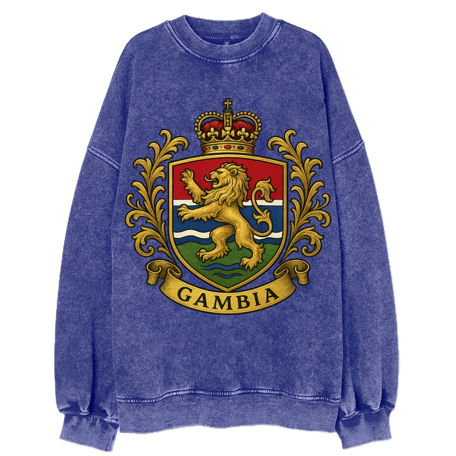Gambia Heritage Badge  - Vintage Sweatshirt - Blue