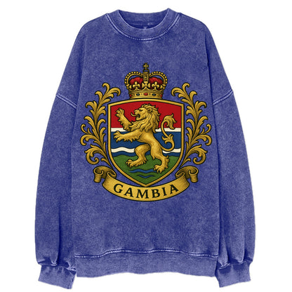 Gambia Heritage Badge  - Vintage Sweatshirt - Blue