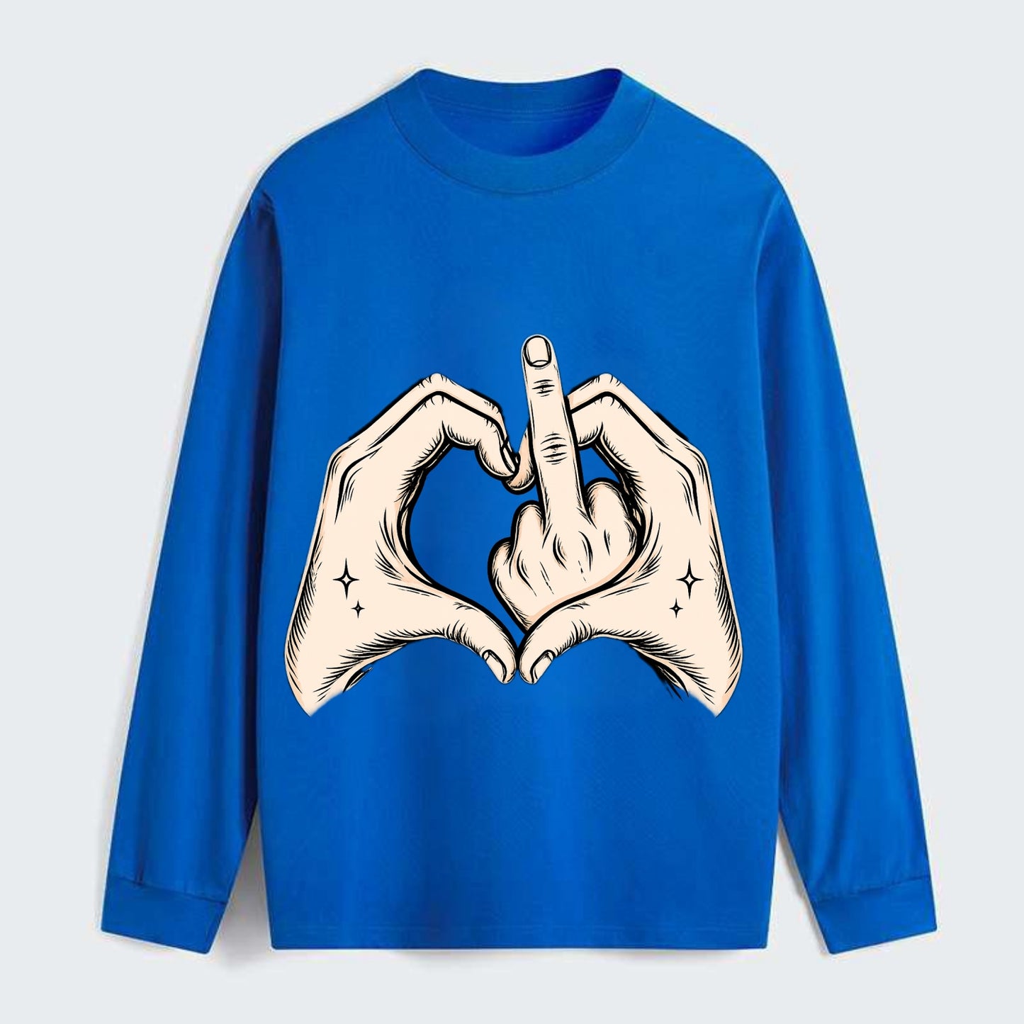 Love You Symbol - Classic Long Sleeve Shirt - Blue