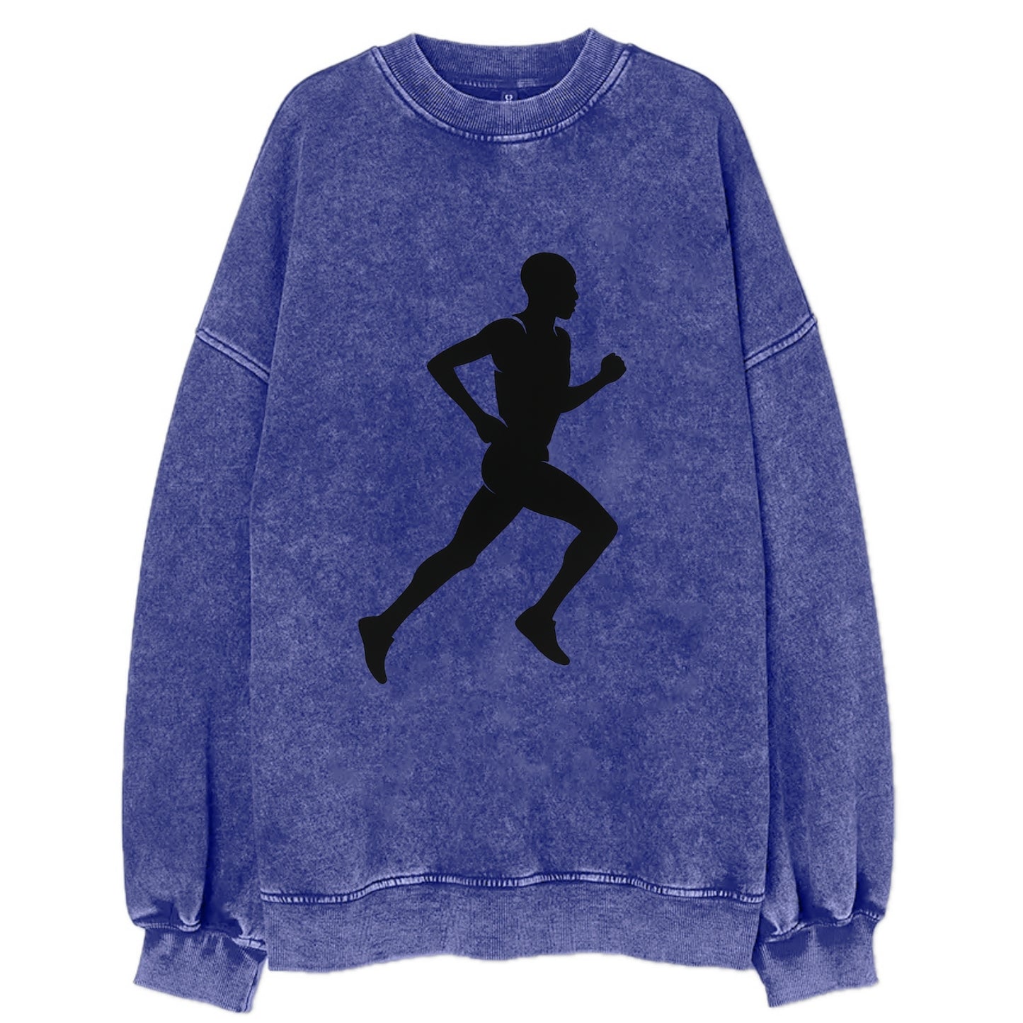 Kenyan distance runner stride - Vintage Sweatshirt - Blue