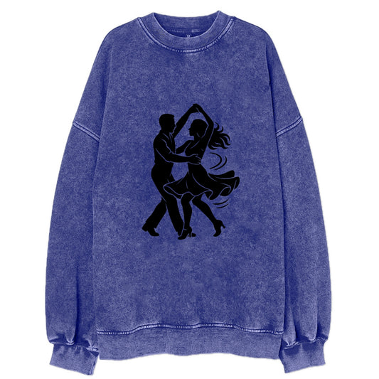 Salsa dancers spinning turn - Vintage Sweatshirt - Blue