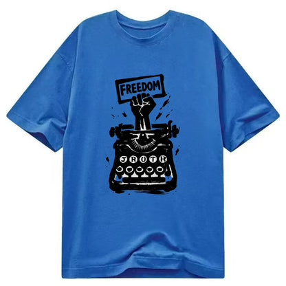 Typewriter keys - journalism and truth ink art - Classic T-shirt - Blue