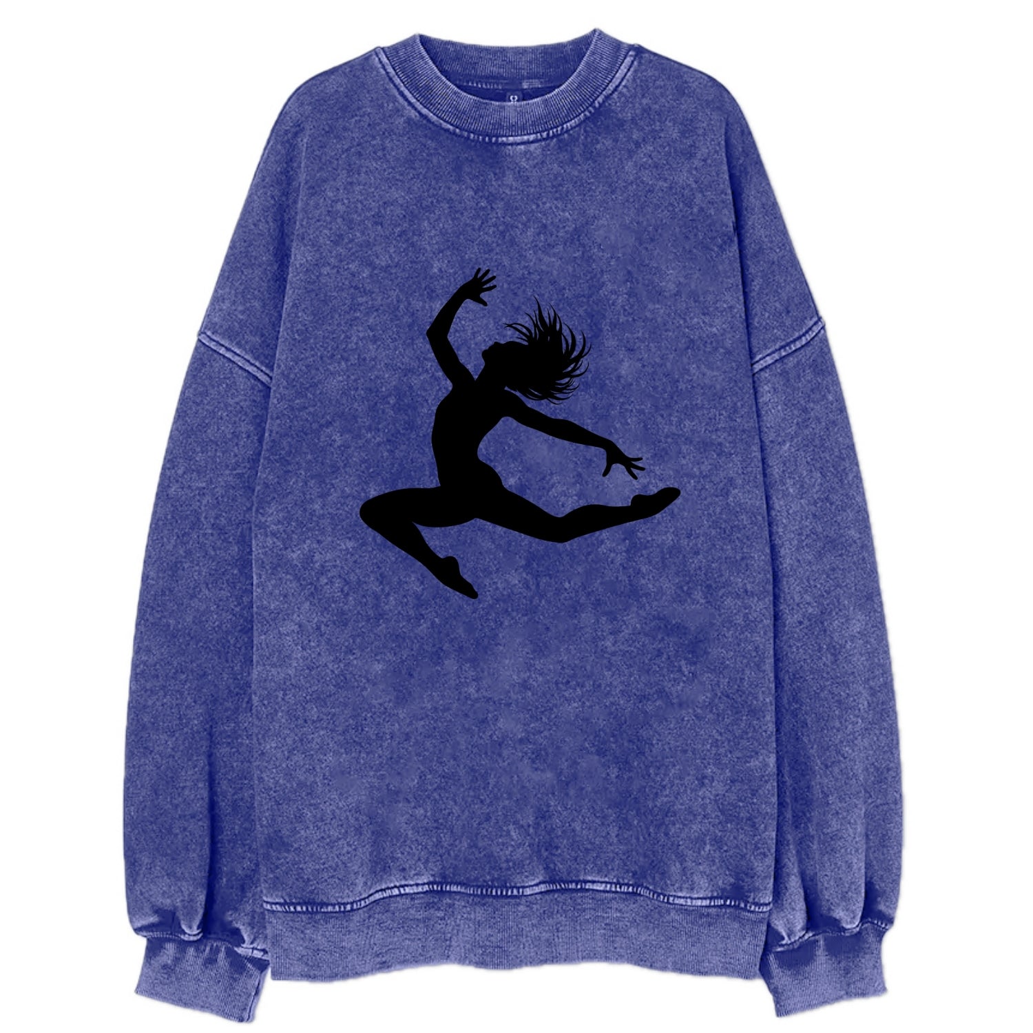 Contemporary dancer leap mid-air - Vintage Sweatshirt - Blue
