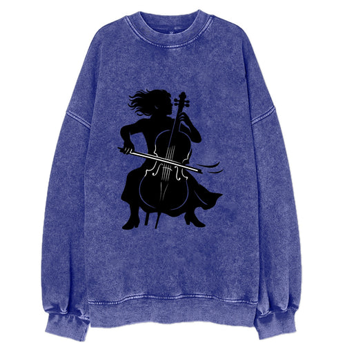 Cellist performing emotional solo - Vintage Sweatshirt