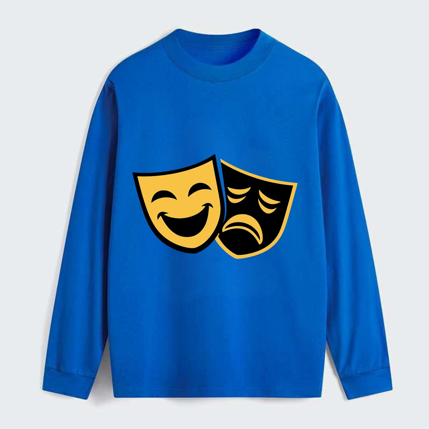 Golden Duality of Theater - Classic Long Sleeve Shirt - Blue