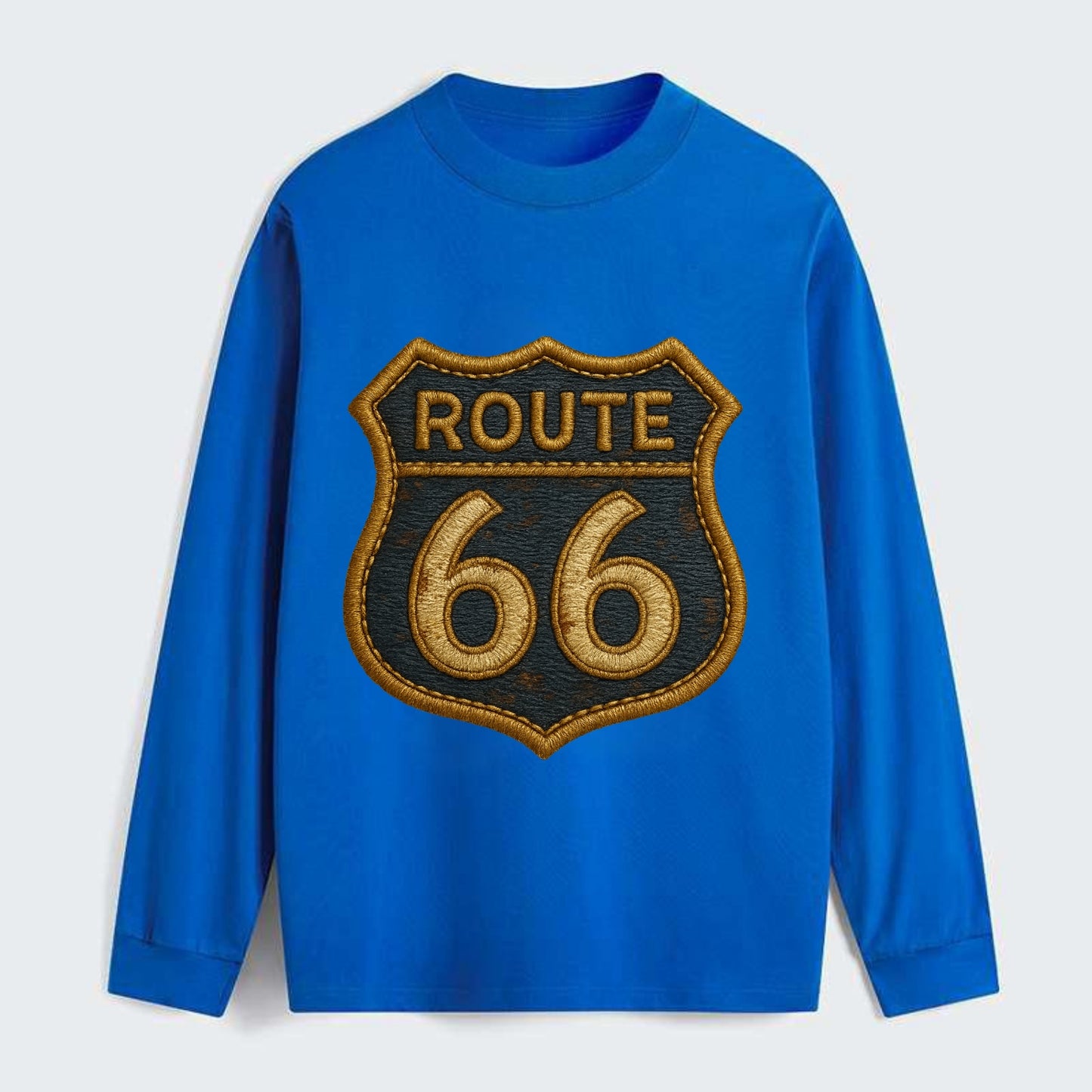 Route 66  - Classic Long Sleeve Shirt - Blue