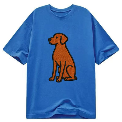 Vizsla - Rust colored sitting pose - Cla Classic T-shirt - Blue