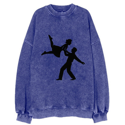 Swing dancers aerial lift - Vintage Sweatshirt - Blue