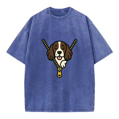 English Springer Spaniel - Vintage T-shirt - Blue