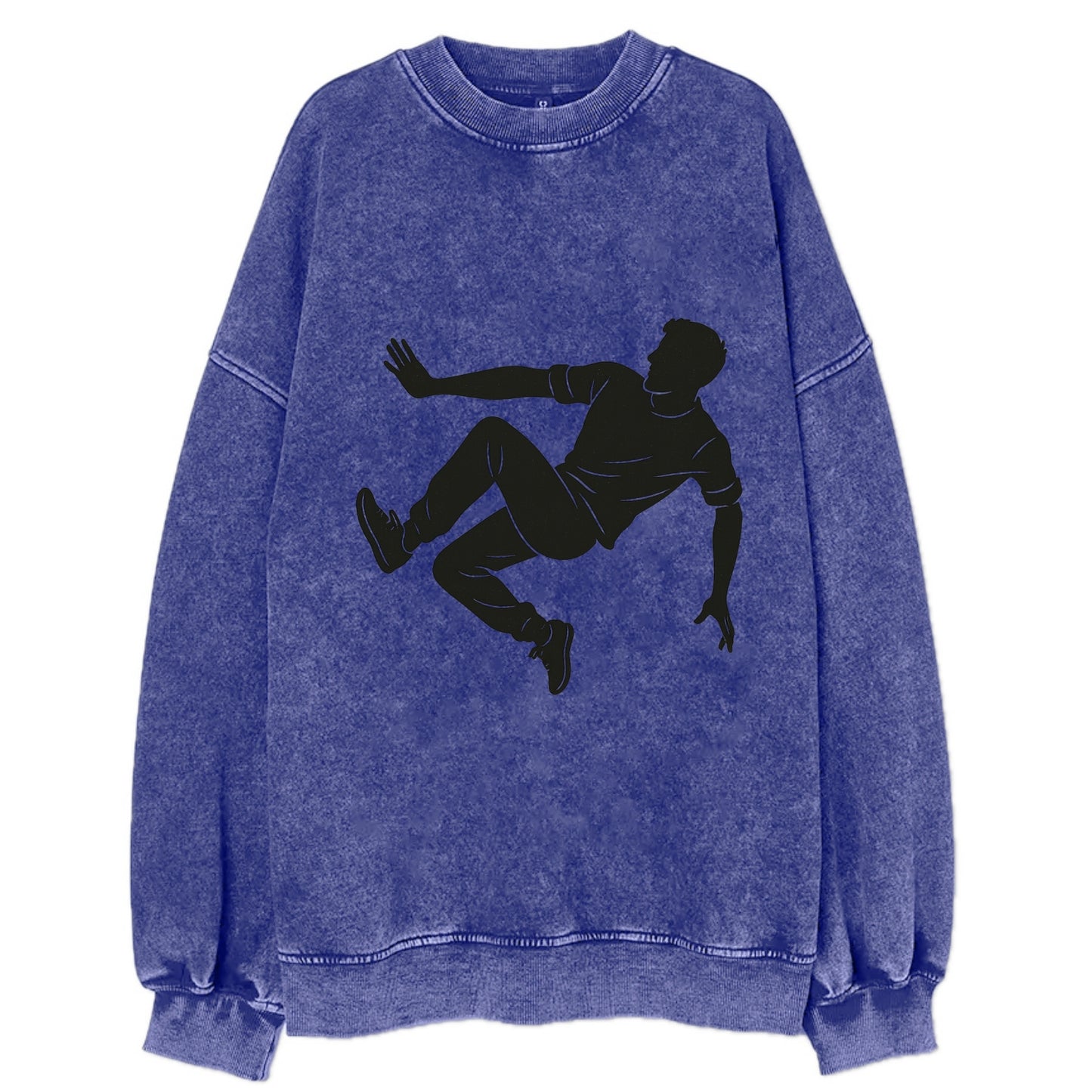 Parkour athlete wall run - Vintage Sweatshirt - Blue