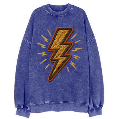 Lightning Bolt  - Vintage Sweatshirt - Blue