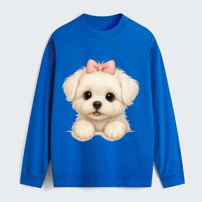 Maltese  - Classic Long Sleeve Shirt - Blue