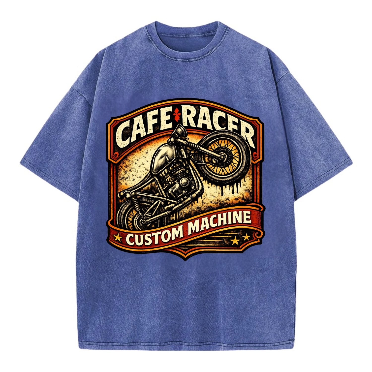 Cafe Racer - Vintage T-shirt - Blue