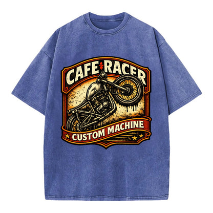 Cafe Racer - Vintage T-shirt - Blue