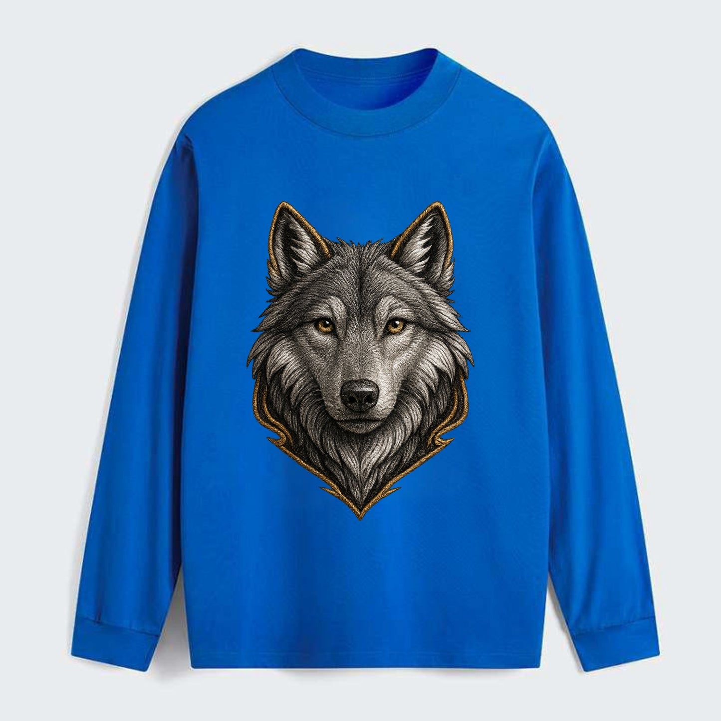 Wolf Totem  - Classic Long Sleeve Shirt - Blue
