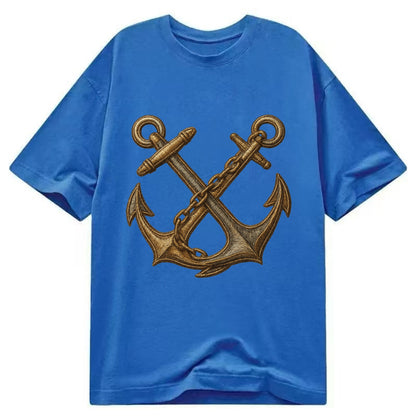 Crossed Anchors  - Classic T-shirt - Blue