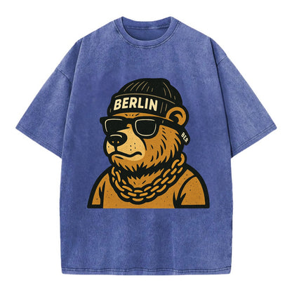 Berlin Bear - Vintage T-shirt - Blue