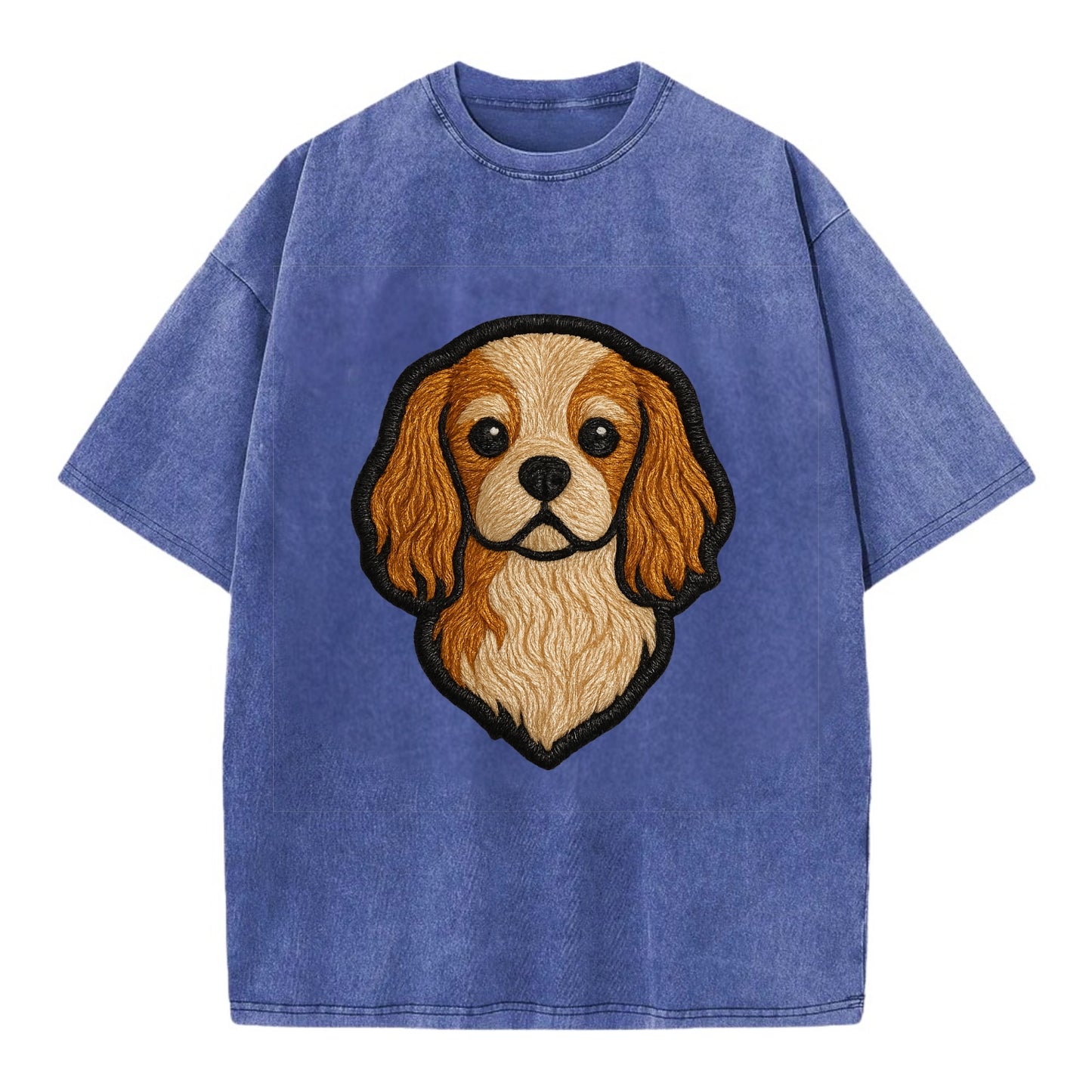 Cavalier King Charles Spaniel - Modern g - Vintage T-shirt - Blue