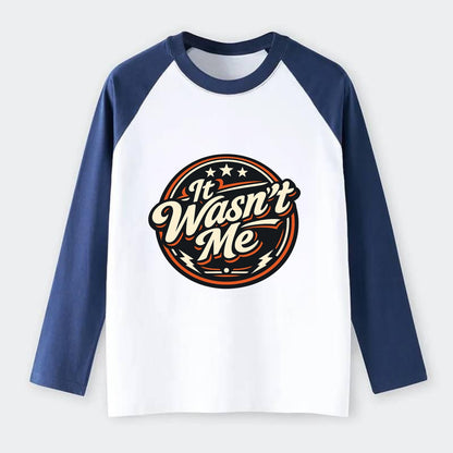 Unapologetic Rebel Emblem - Raglan Long Sleeve T-Shirt - Blue