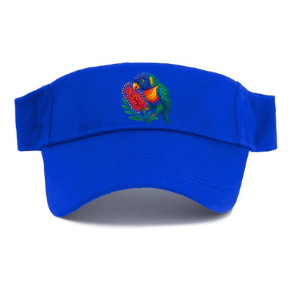 Rainbow Lorikeet Bottlebrush - Visor - Blue