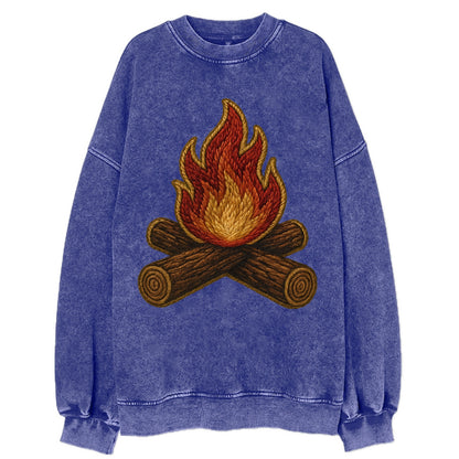 Campfire  - Vintage Sweatshirt - Blue