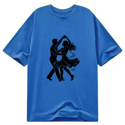 Salsa dancers spinning turn - Classic T-shirt - Blue