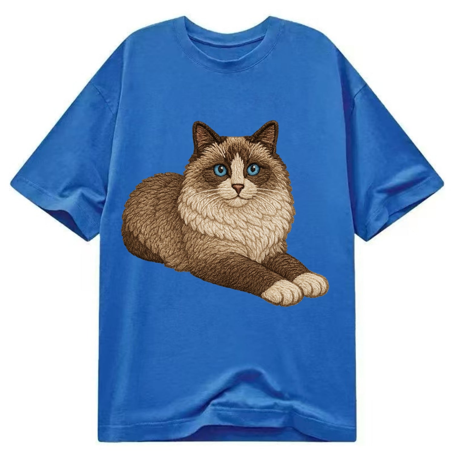 Ragdoll  relaxed lying down with head up Classic T-shirt - Blue