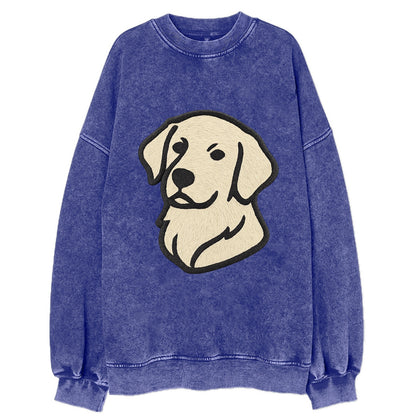 Golden Retriever - Head tilt curious pos Vintage Sweatshirt - Blue