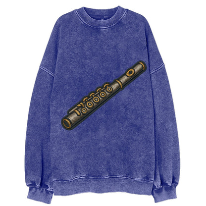 Flute  - Vintage Sweatshirt - Blue