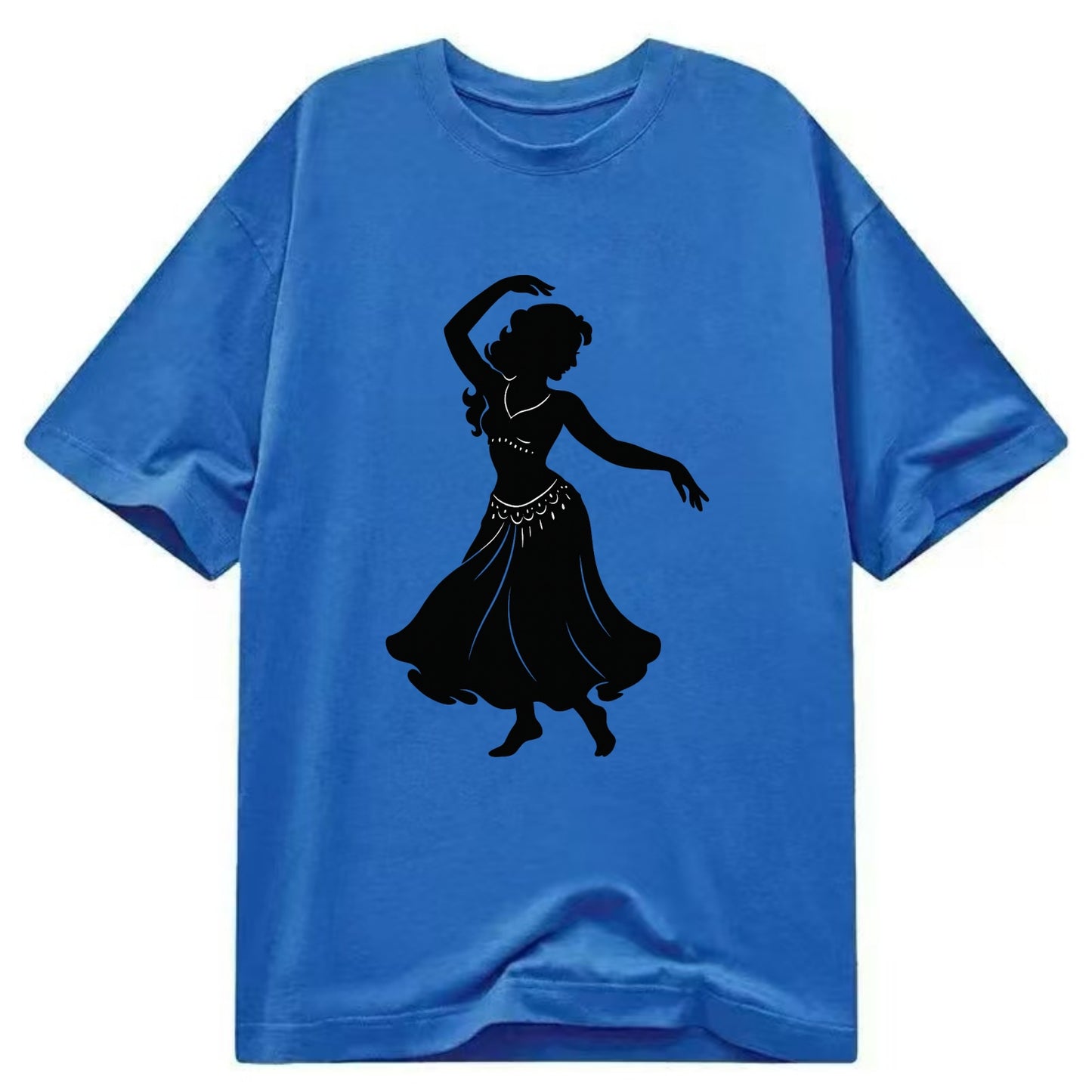 Belly dancer graceful gesture - Classic T-shirt - Blue