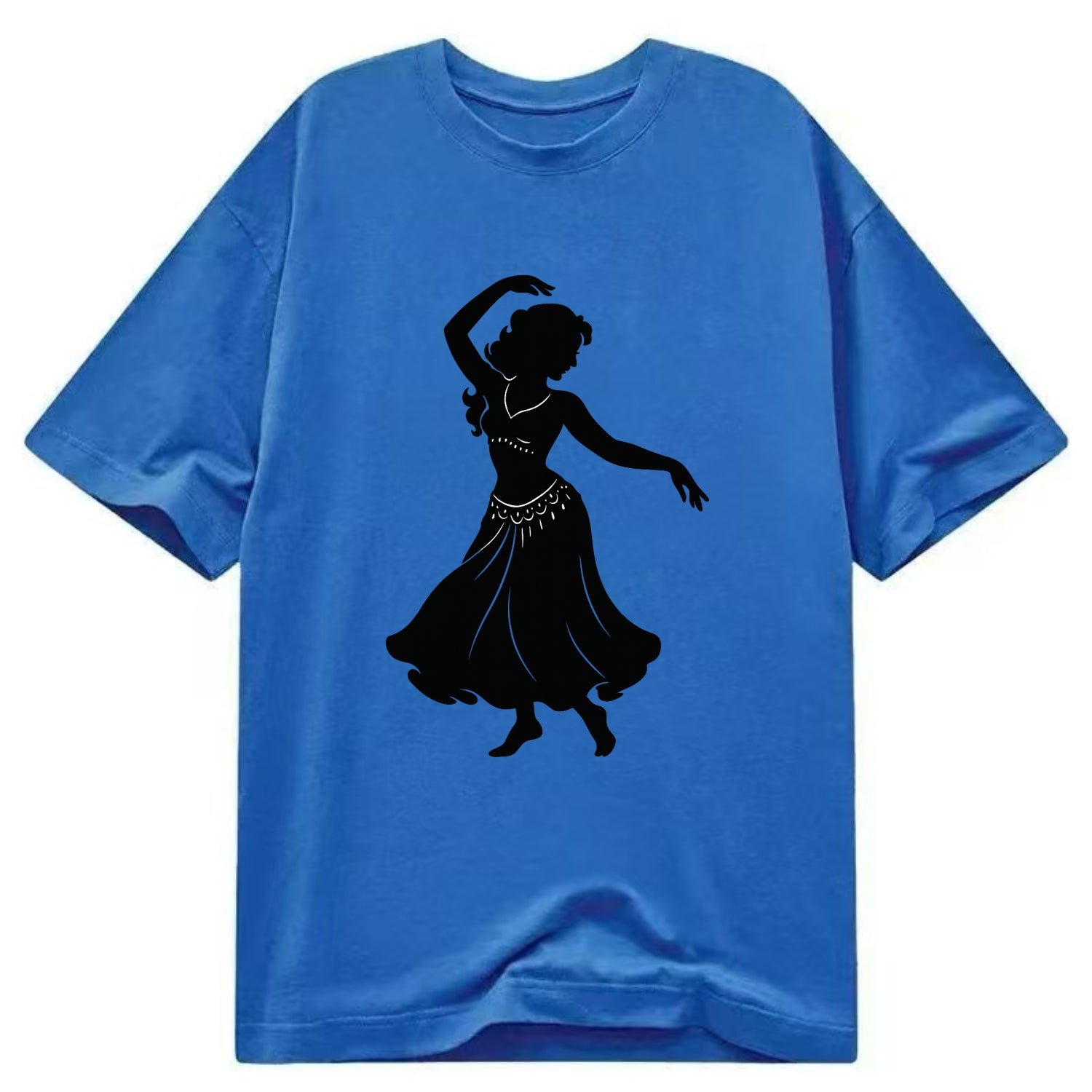 Belly dancer graceful gesture - Classic T-shirt - Blue