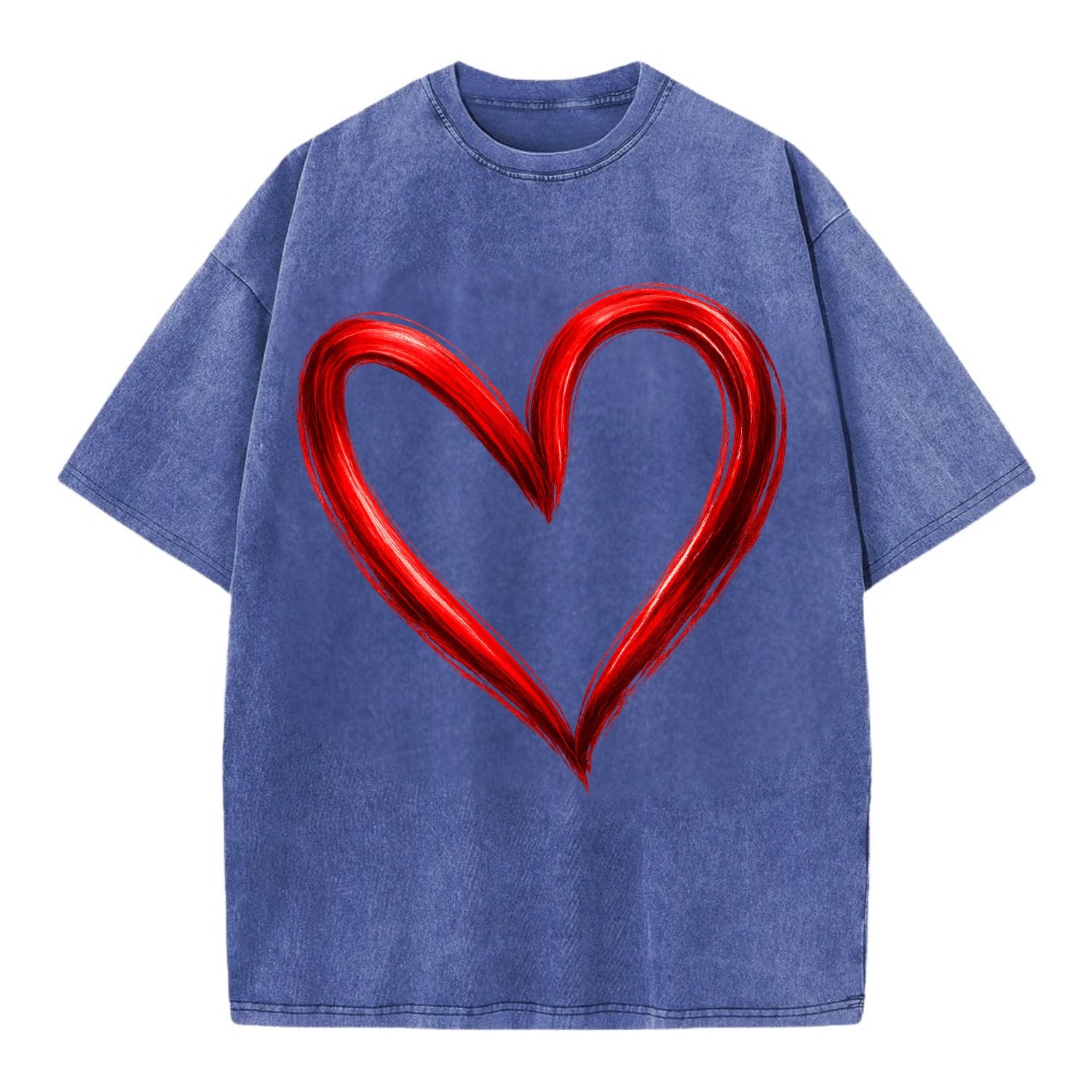 Love Heart - Vintage T-shirt - Blue