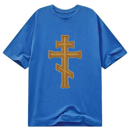 Orthodox Cross  - Classic T-shirt - Blue