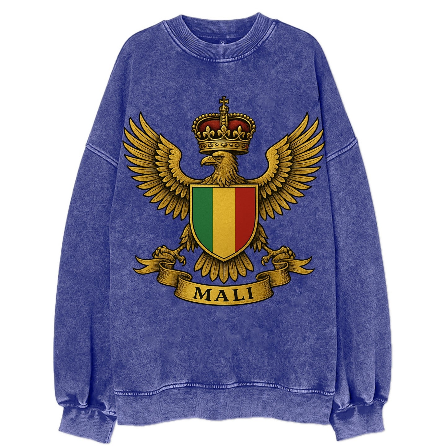 Mali Royal Logo  - Vintage Sweatshirt - Blue